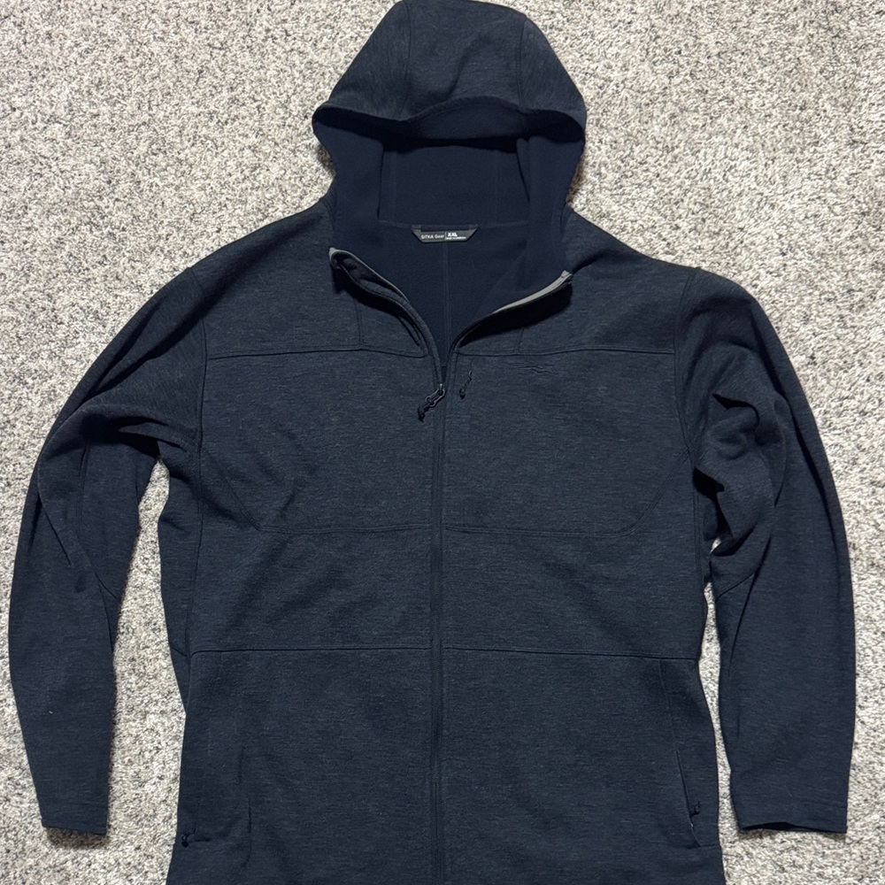 Sitka Navy Full-Zip Hooded sweatshirt